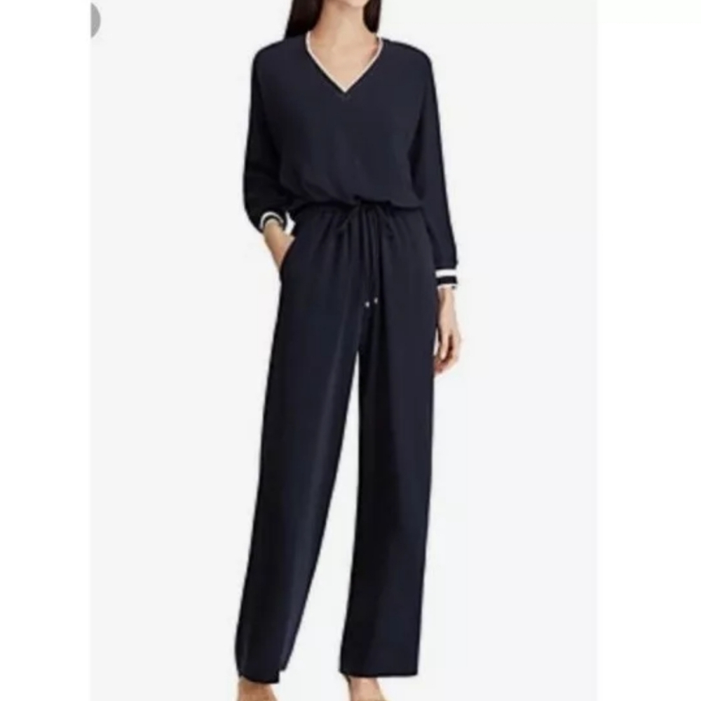 LAUREN RALPH LAUREN Womens  Stripe Jumpsuit 10